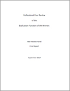 Professional Peer Review of the Evaluation Function of UN Women
